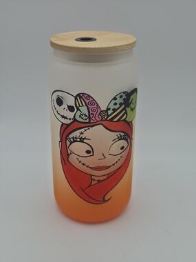 NEW: Jack & Sally Glass Tumbler